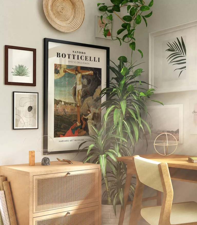 Mid-century modern Sandro Botticelli Mystic Crucifixion poster