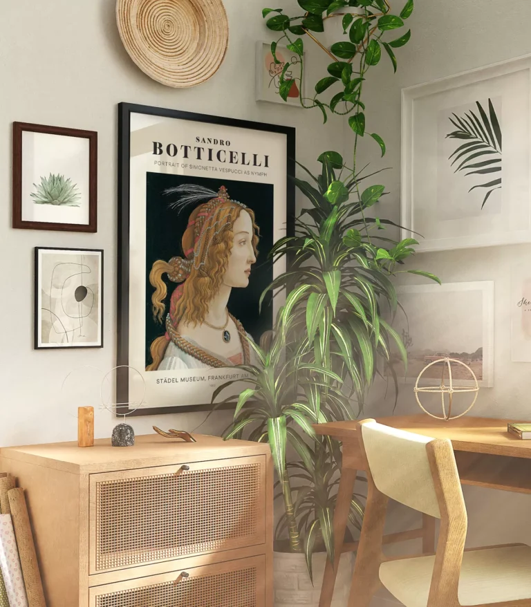 Mid-century modern Sandro Botticelli Portrait of Simonetta Vespucci as Nymph poster
