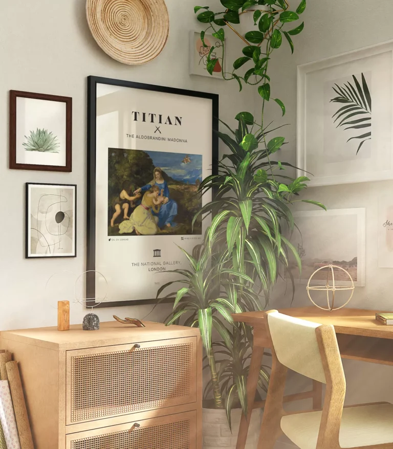 Mid-century modern Titian The Aldobrandini Madonna poster