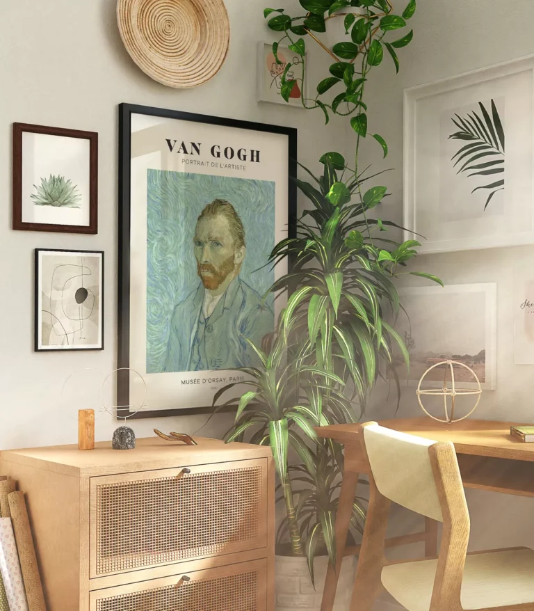 Mid-century modern Vincent van Gogh Portrait de l'artiste poster