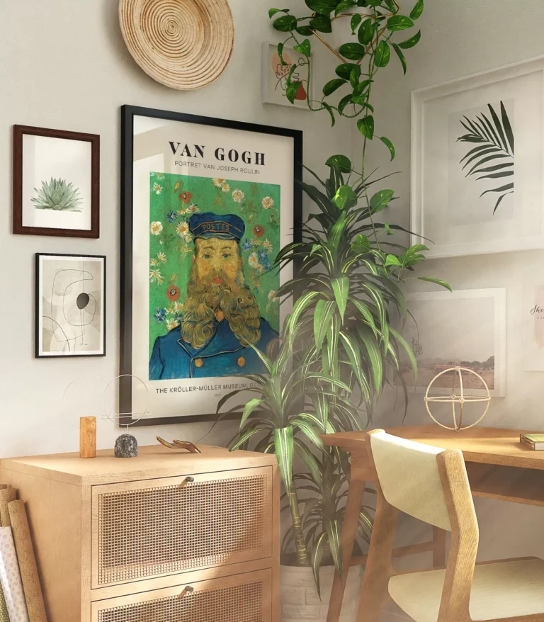 Mid-century modern Vincent van Gogh Portrait of Joseph Roulin poster