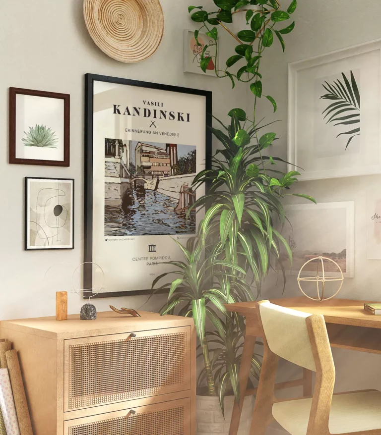 Mid-century modern Vasili Kandinski Erinnerung an Venedig 3 poster