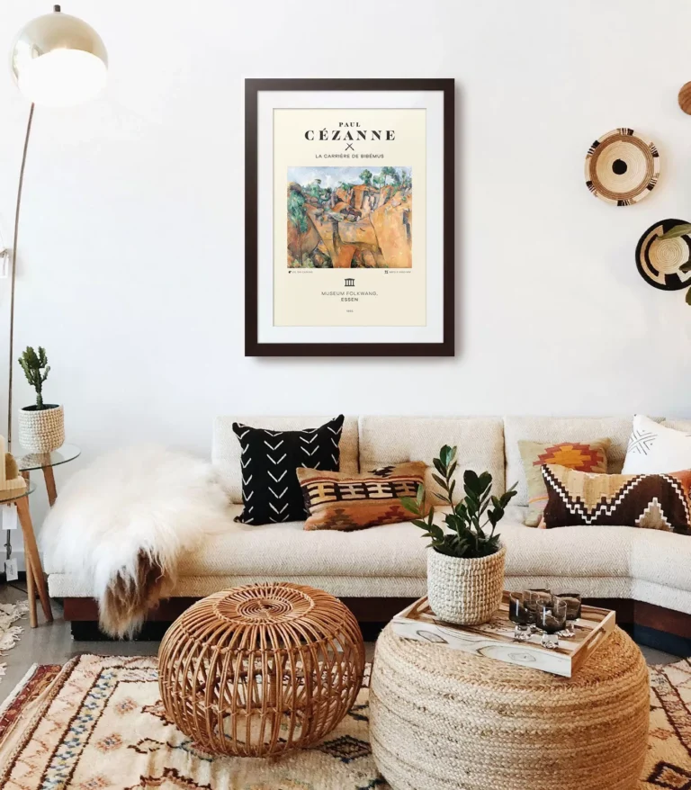 Mid-century modern Paul Cézanne La carrière de Bibémus poster