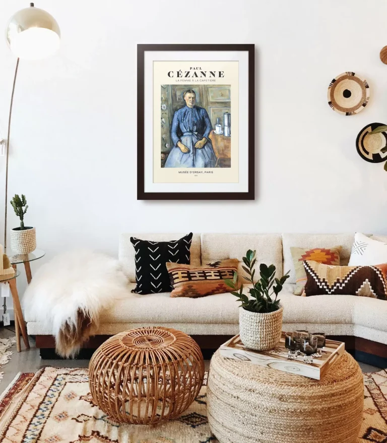 Mid-century modern Paul Cézanne La Femme à La Cafetière poster