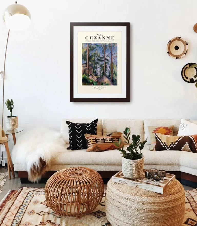 Mid-century modern Paul Cézanne Pins et Rochers poster