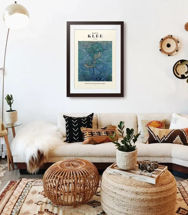 Mid-century modern Paul Klee Diana poster
