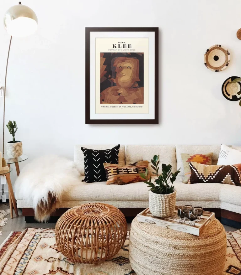 Mid-century modern Paul Klee Portrait of a Lady's Smile poster