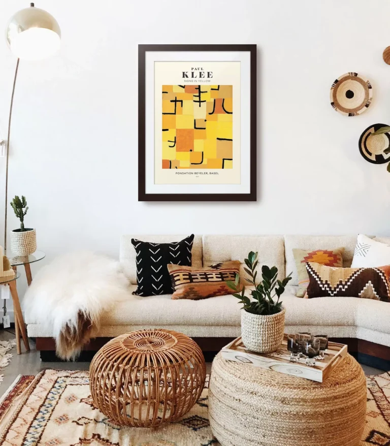 Mid-century modern Paul Klee Signs In Yellow poster