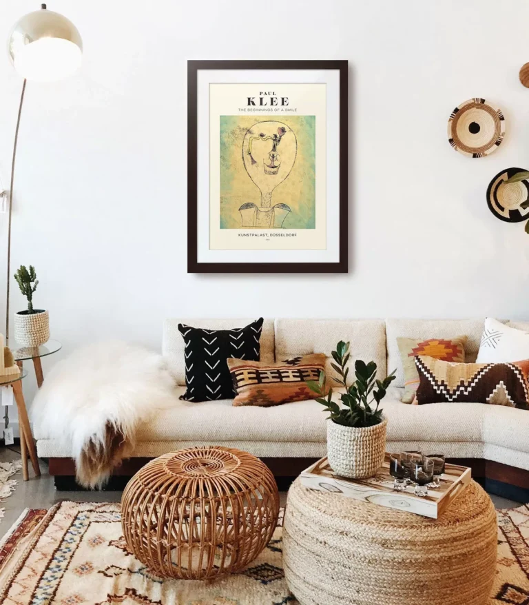 Mid-century modern Paul Klee The Beginnings of a Smile poster