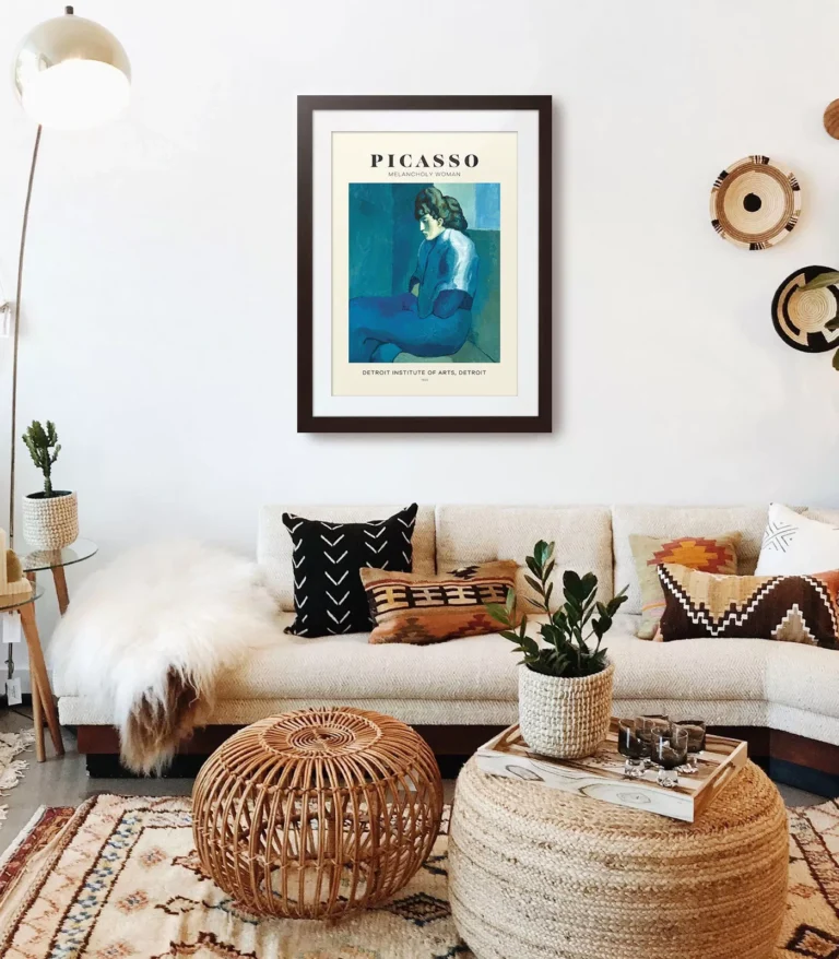 Mid-century modern Pablo Picasso Melancholy Woman poster