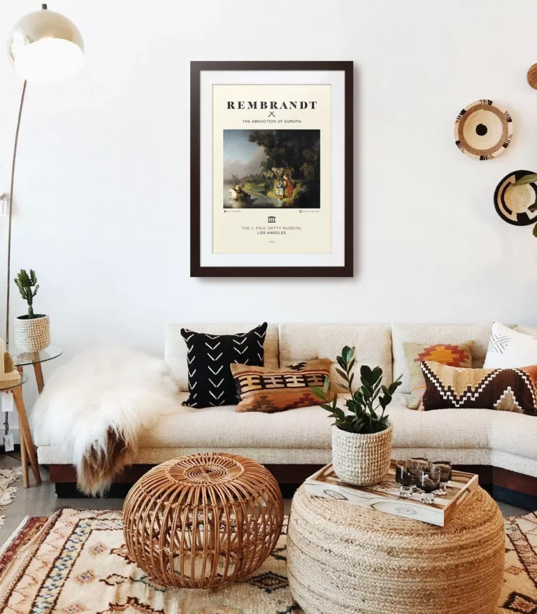 Mid-century modern Rembrandt The Abduction of Europa poster