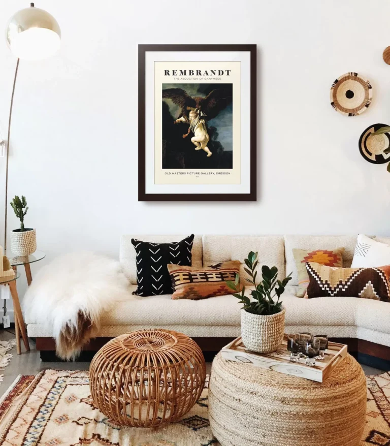 Mid-century modern Rembrandt The Abduction of Ganymede poster