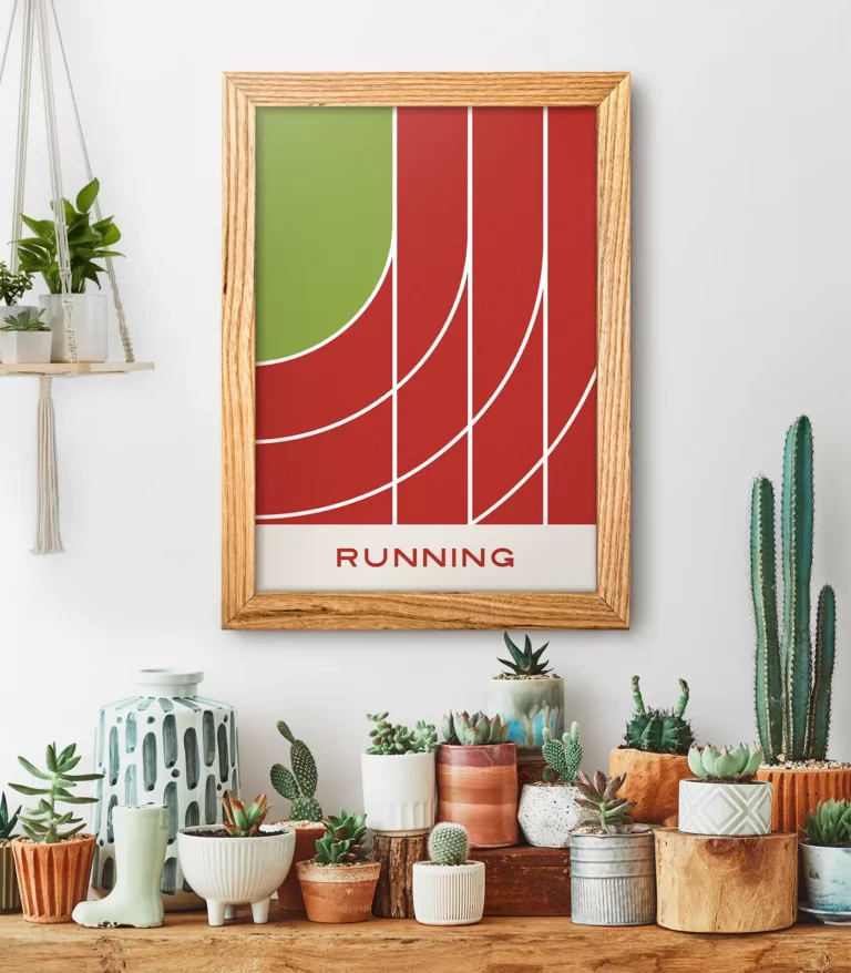 Mid-century modern Running poster