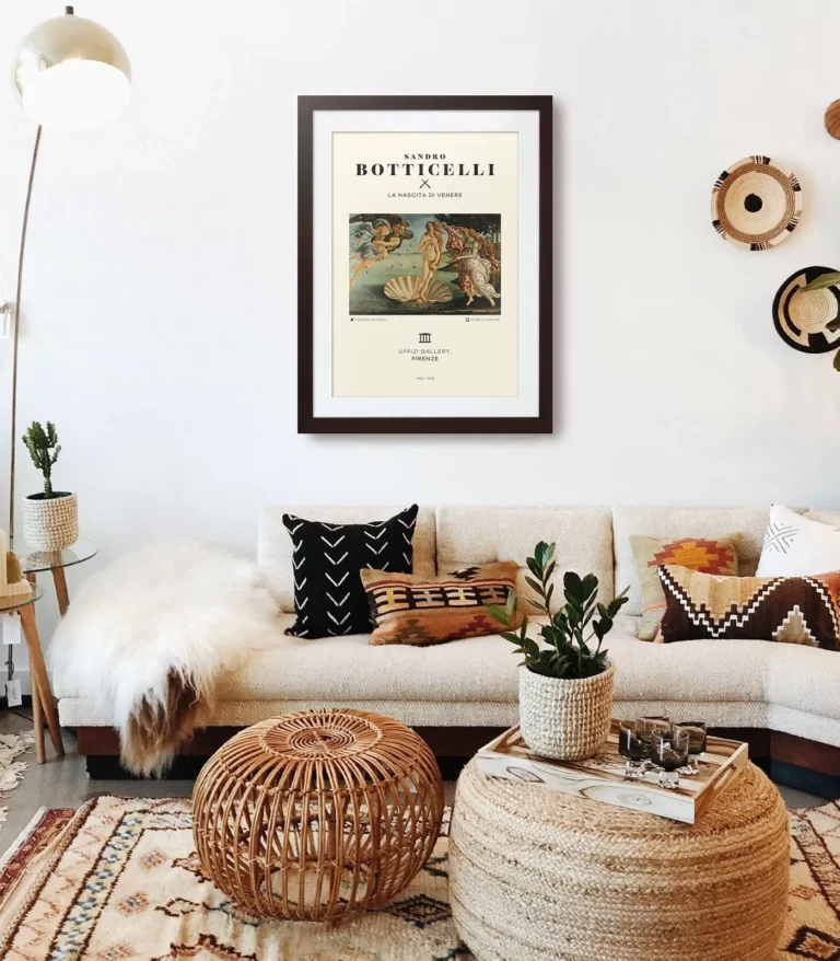 Mid-century modern Sandro Botticelli La Nascita di Venere (The Birth of Venus) poster