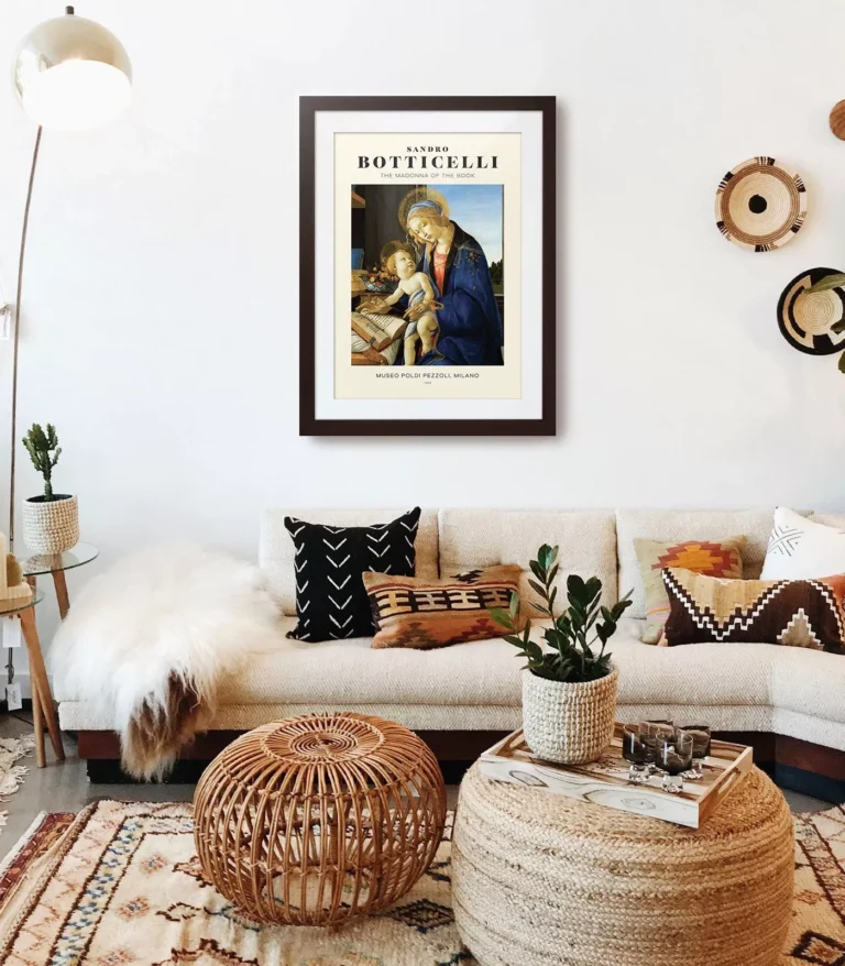 Mid-century modern Sandro Botticelli The Madonna of the Book poster