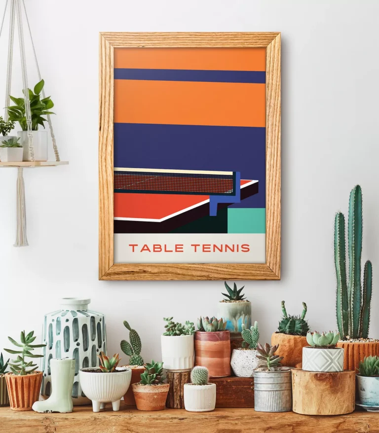 Mid-century modern Table Tennis poster