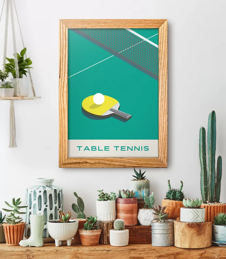 Mid-century modern Table Tennis poster