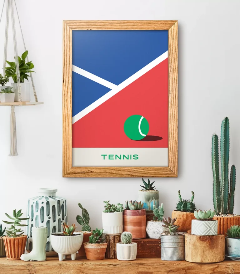 Mid-century modern Tennis poster