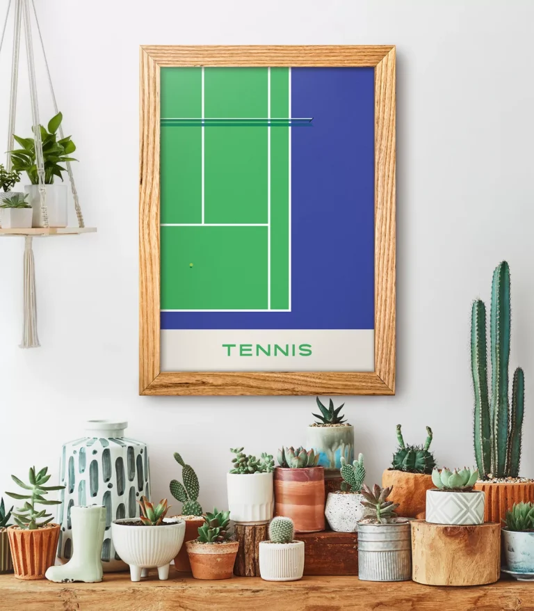 Mid-century modern Tennis poster