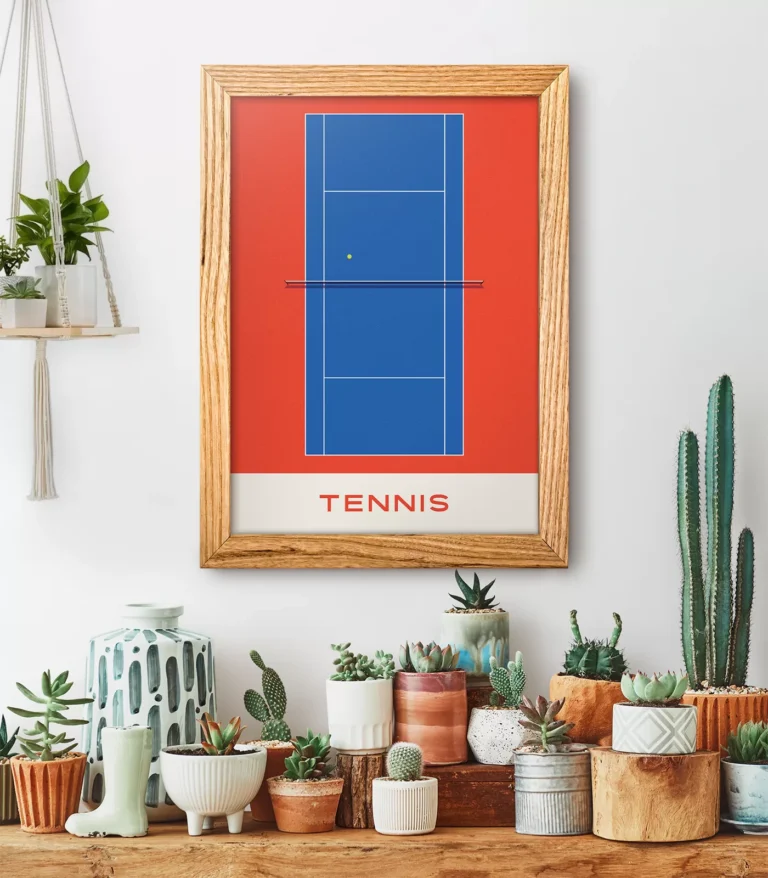 Mid-century modern Tennis poster