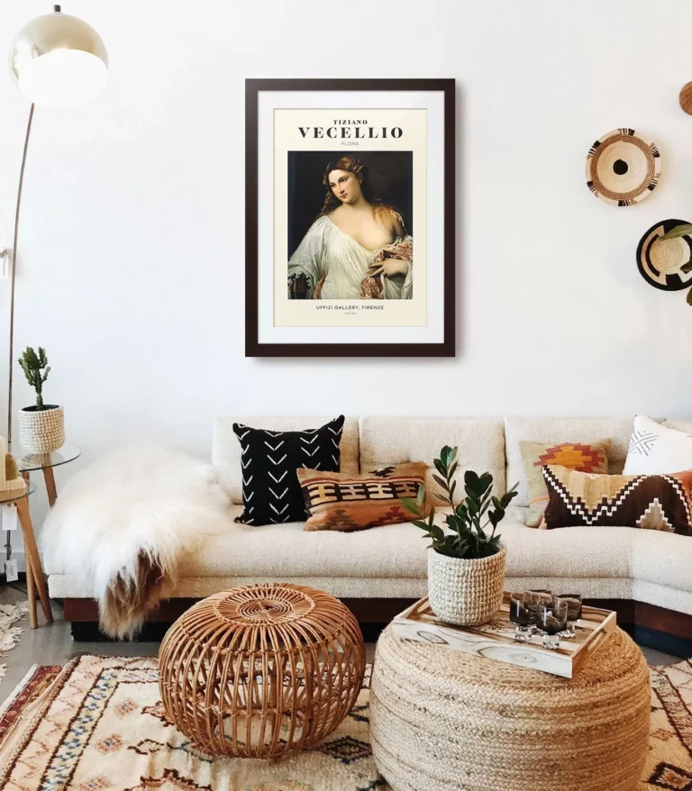 Mid-century modern Vecellio Flora poster