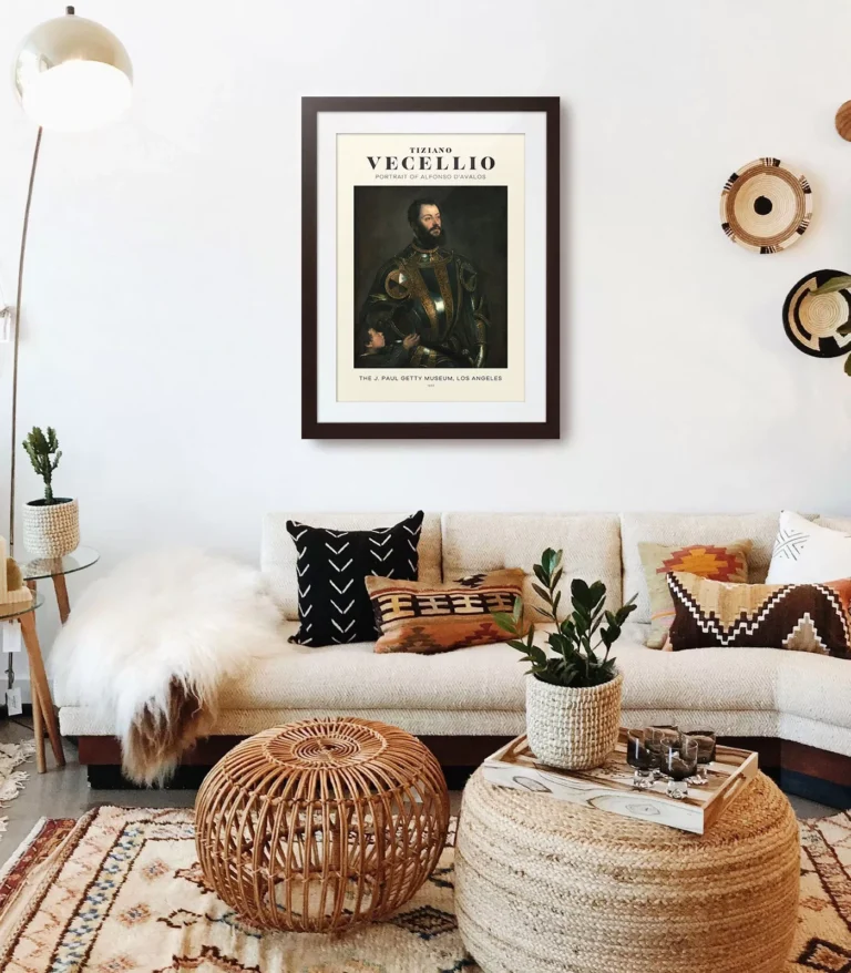 Mid-century modern Vecellio Portrait of Alfonso d'Avalos poster