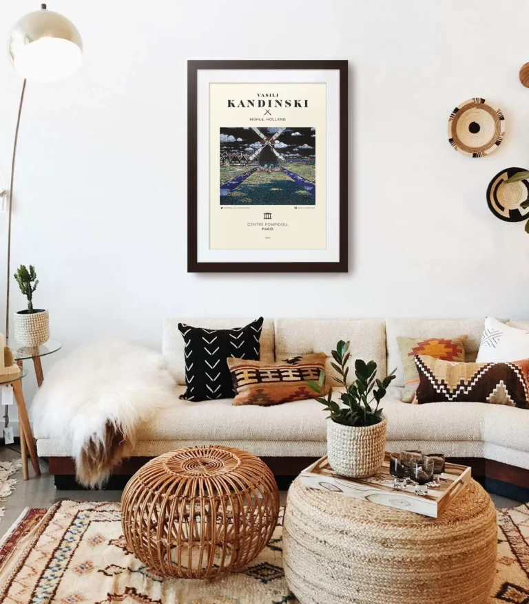 Mid-century modern Vasili Kandinski Mühle, Holland poster