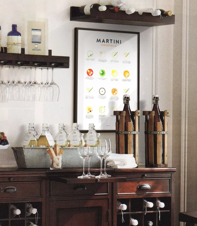 Mid-century modern Martini Cocktails Guide poster