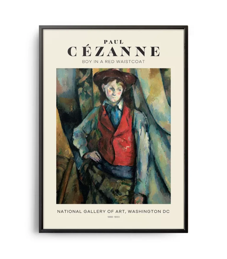 Mid-century modern Paul Cézanne Boy in a Red Waistcoat poster