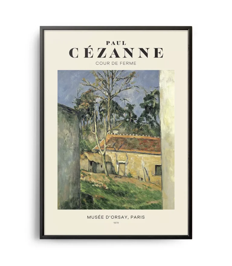 Mid-century modern Paul Cézanne Cour de Farme poster