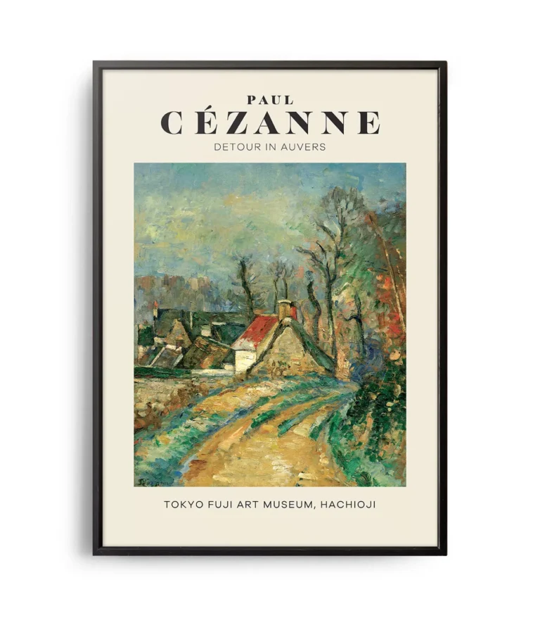 Mid-century modern Paul Cézanne Detour in Auvers poster