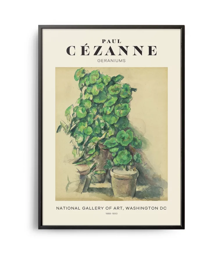 Mid-century modern Paul Cézanne Geraniums poster