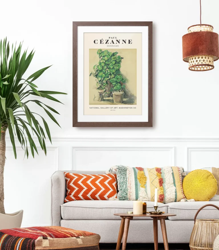 Mid-century modern Paul Cézanne Geraniums poster