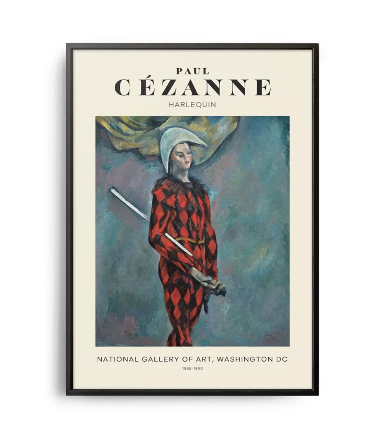 Mid-century modern Paul Cézanne Harlequin poster