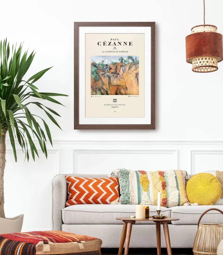 Mid-century modern Paul Cézanne La carrière de Bibémus poster