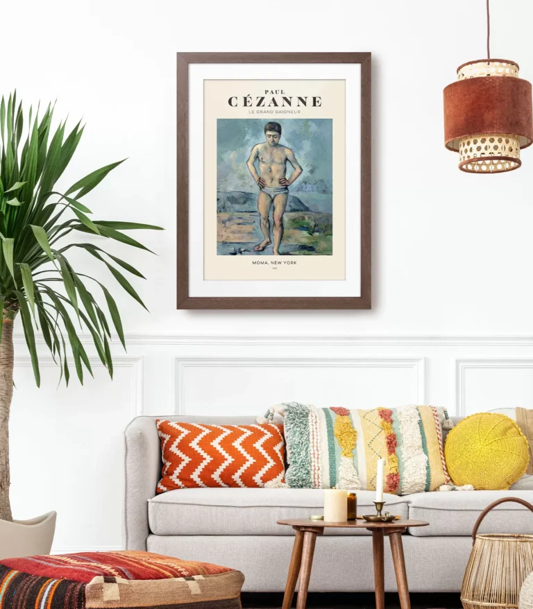 Mid-century modern Paul Cézanne Le Grand Baigneur poster