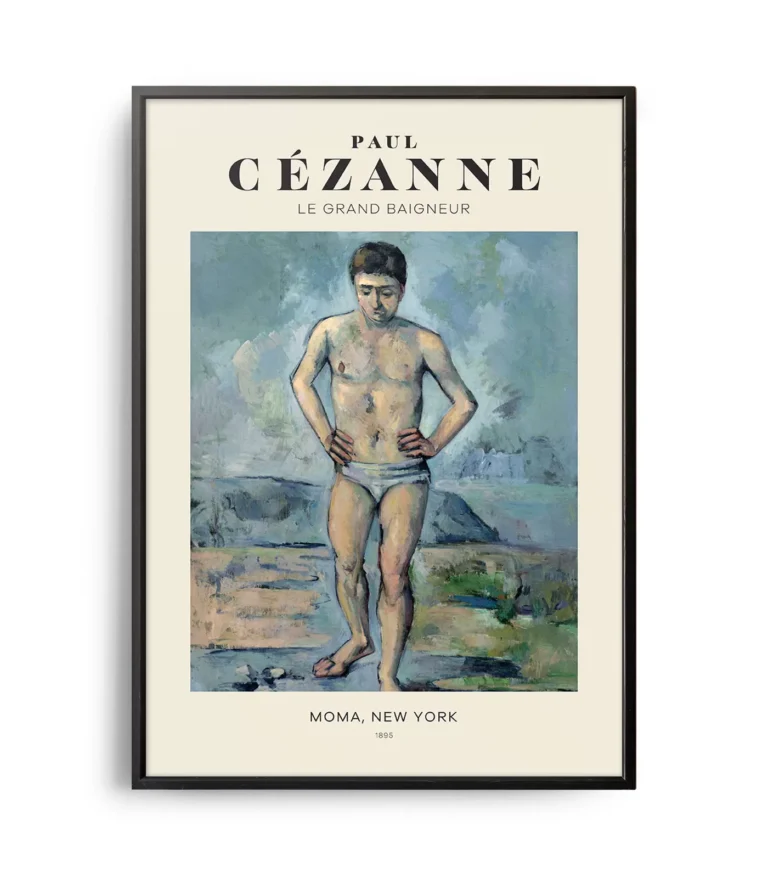 Mid-century modern Paul Cézanne Le Grand Baigneur poster