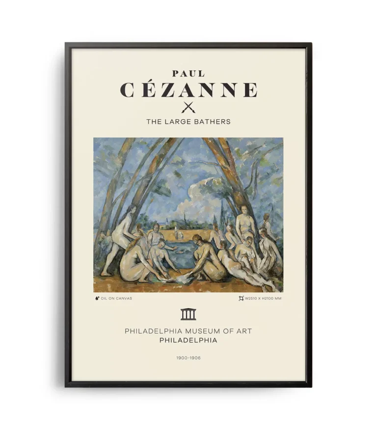 Mid-century modern Paul Cézanne The Large Bathers poster