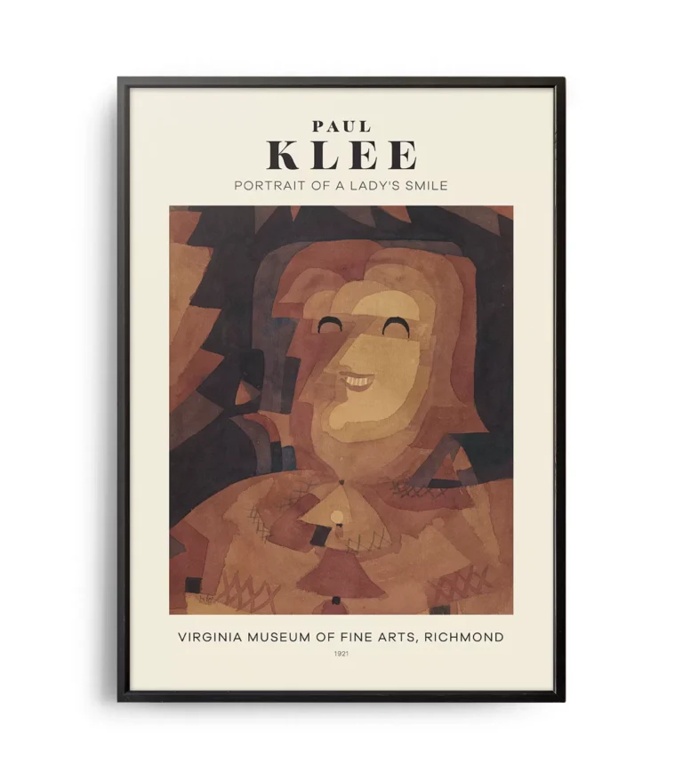 Mid-century modern Paul Klee Portrait of a Lady's Smile poster