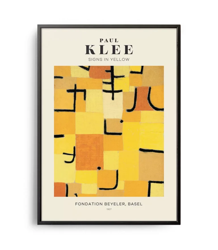 Mid-century modern Paul Klee Signs In Yellow poster