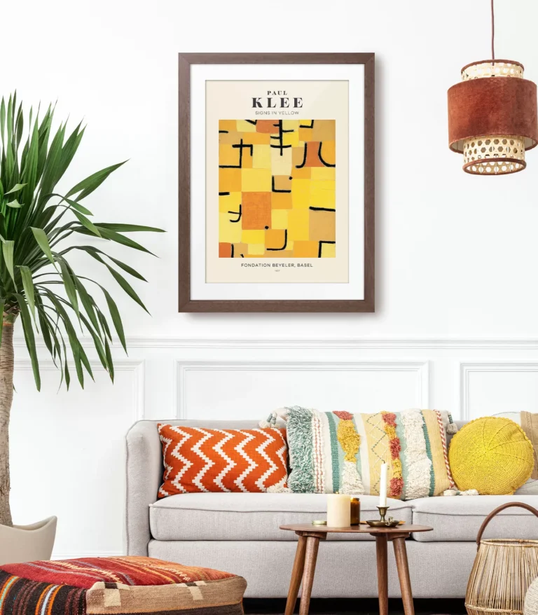 Mid-century modern Paul Klee Signs In Yellow poster