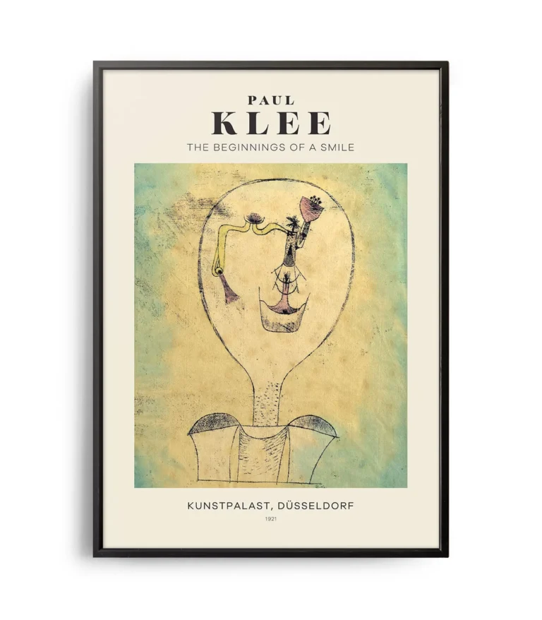 Mid-century modern Paul Klee The Beginnings of a Smile poster
