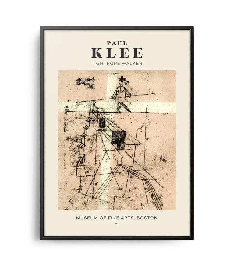 Mid-century modern Paul Klee Tightrope Walker (Seiltänzer) poster