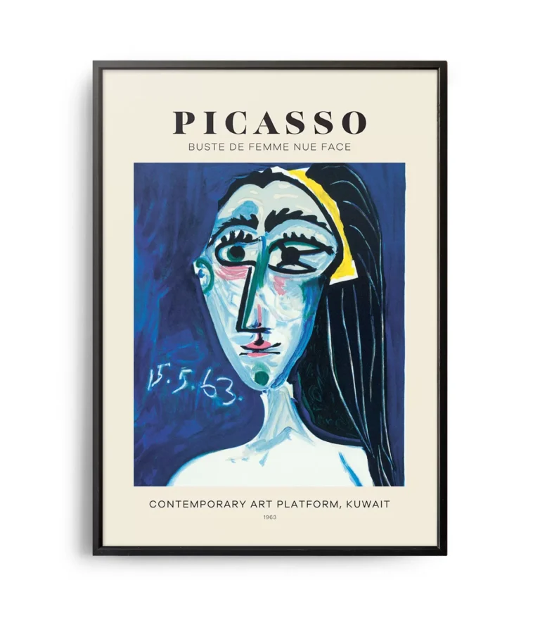 Mid-century modern Pablo Picasso Buste De Femme Nue Face poster