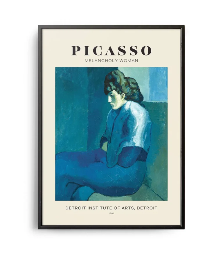 Mid-century modern Pablo Picasso Melancholy Woman poster
