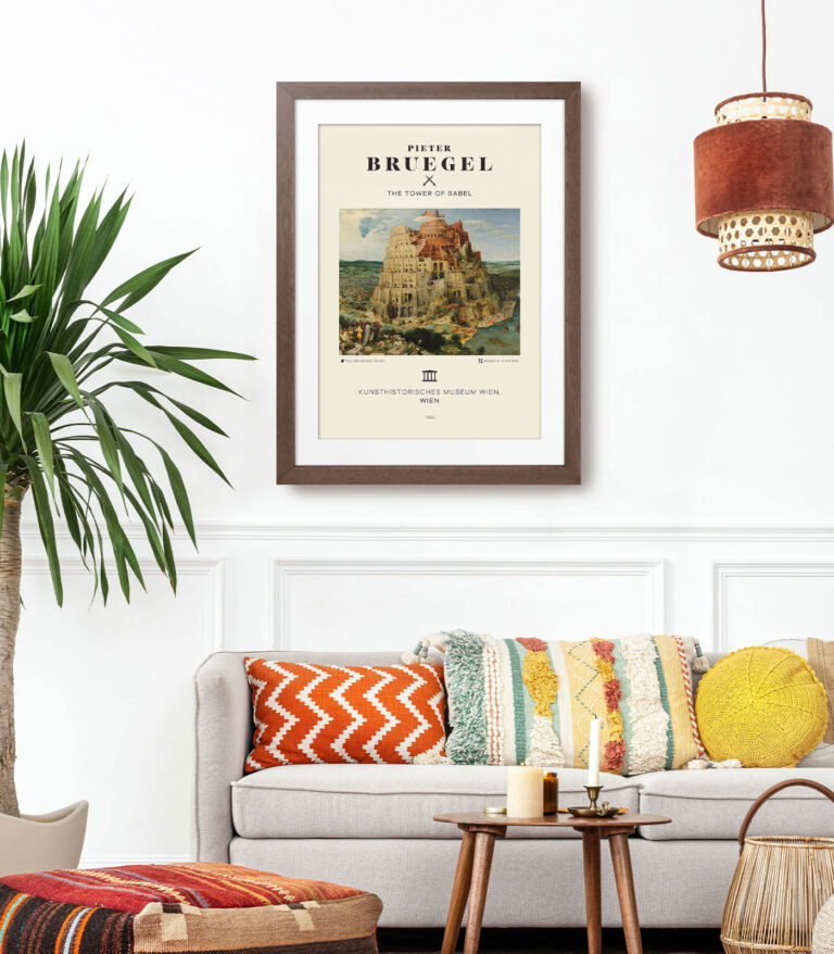 Mid-century modern Pieter Bruegel The Tower of Babel poster