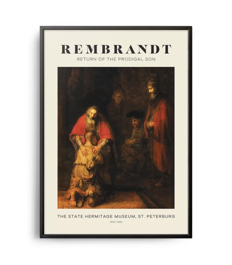 Mid-century modern Rembrandt Return of the Prodigal Son poster