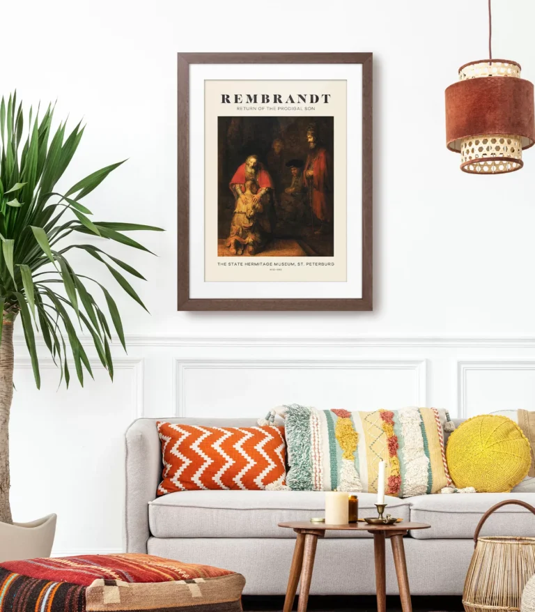 Mid-century modern Rembrandt Return of the Prodigal Son poster