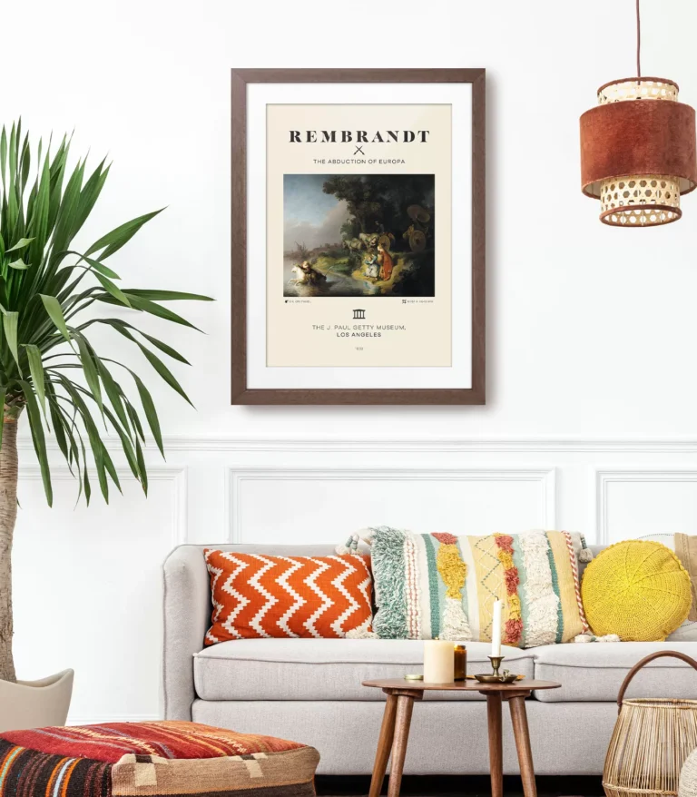 Mid-century modern Rembrandt The Abduction of Europa poster