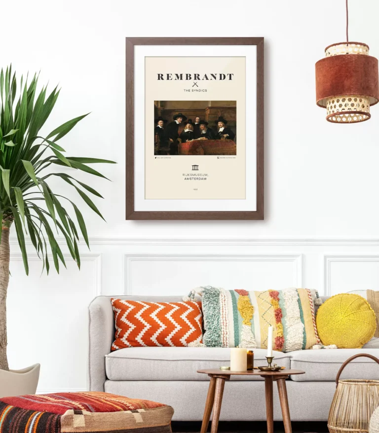 Mid-century modern Rembrandt The Syndics poster